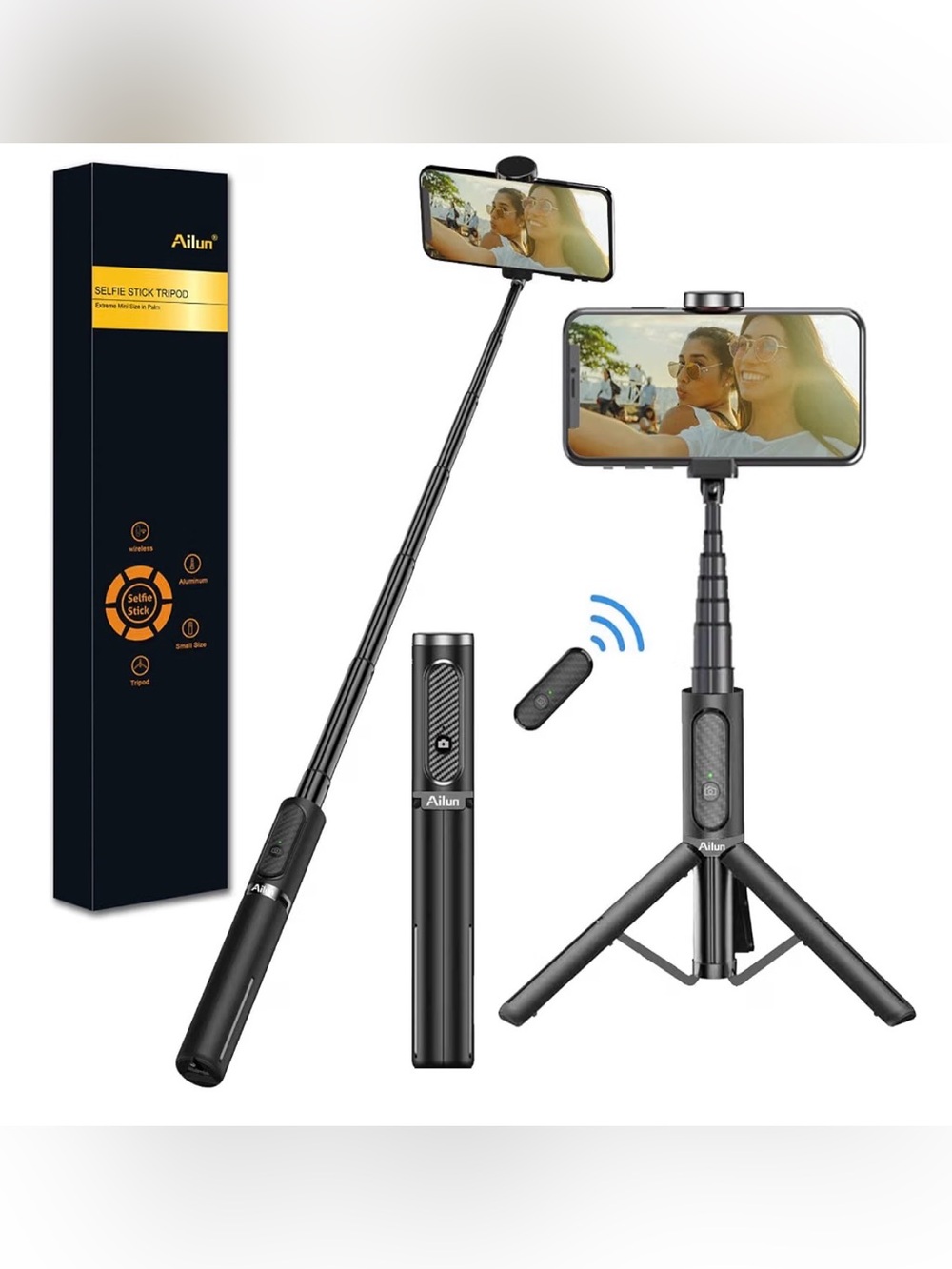 ailum selfie stick tripod